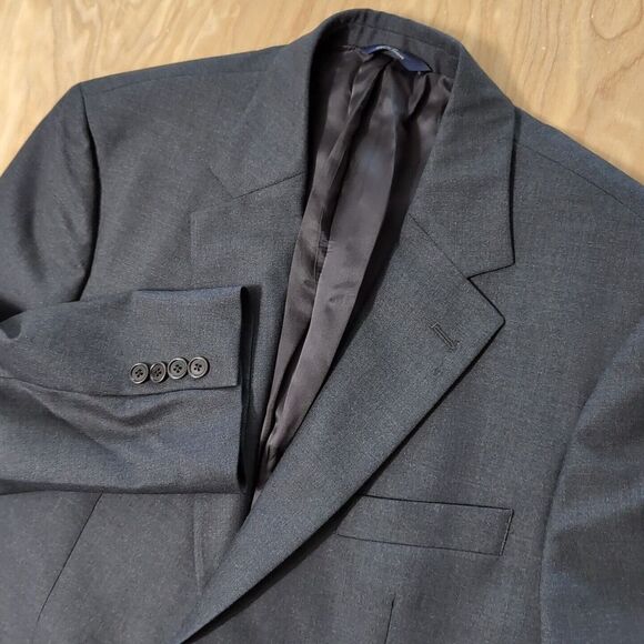 Brooks Brothers Other - Brooks Brothers 346 Stretch Blazer Jacket Sport Coat 41 Dark Gray Wool Spandex